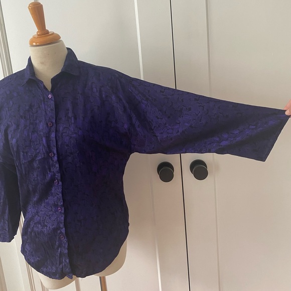 Vintage Purple blouse blouse - Picture 5 of 8